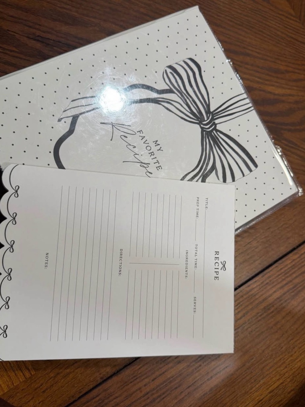 Recipe & Grocery Notepad Set - Black and White - Picture 3 of 3